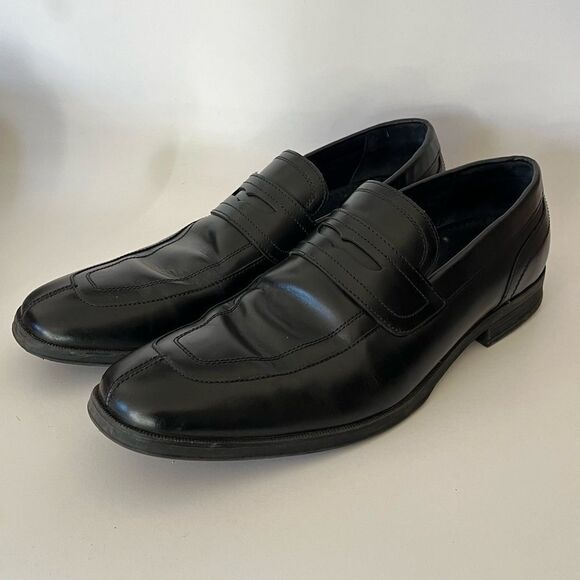 Cole Haan Grand OS Signature Men\'s Black Split Toe Penny Loafers Dress Shoe 10.5 main image 9
